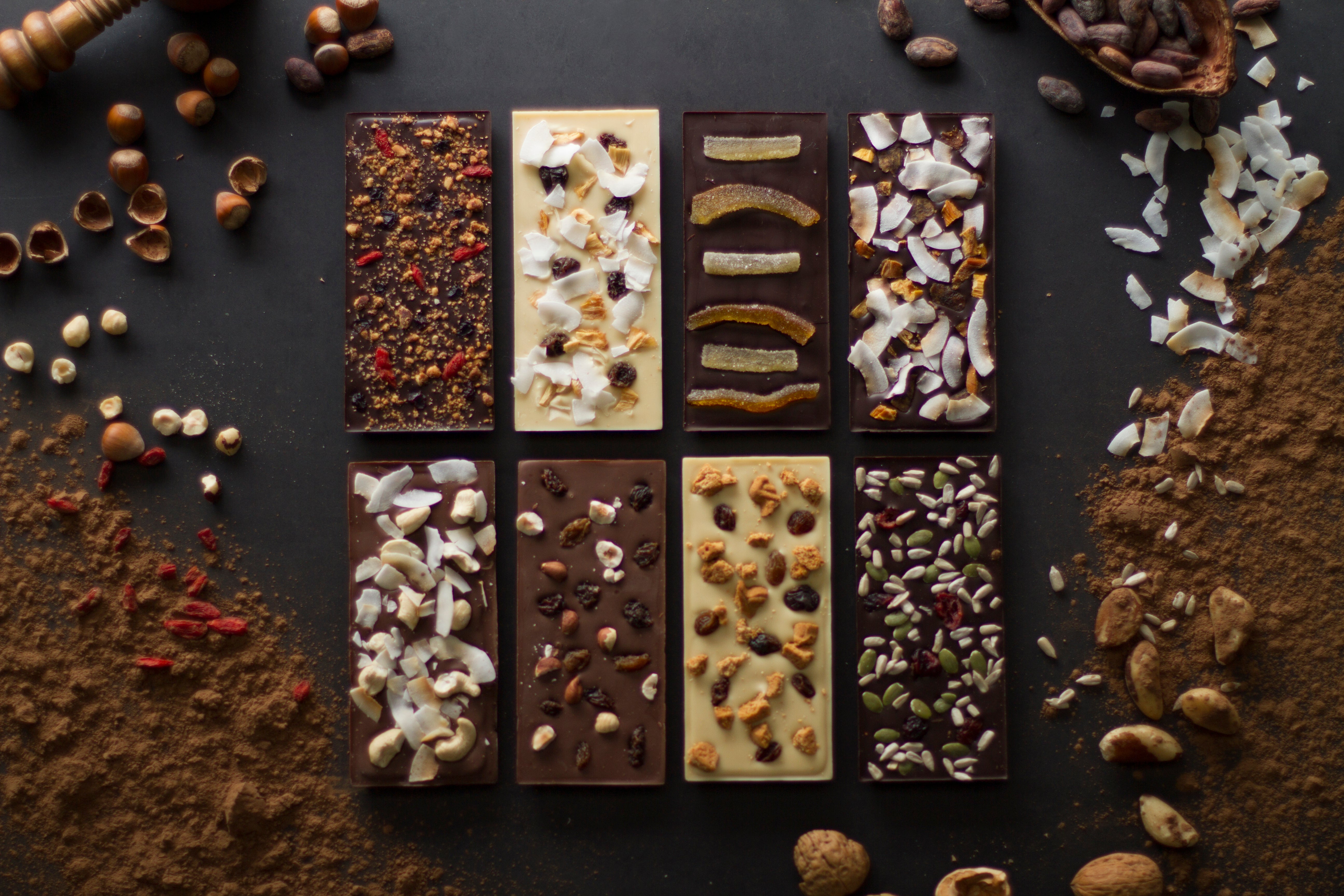 Tablettes de chocolat bio, équitable et éthique