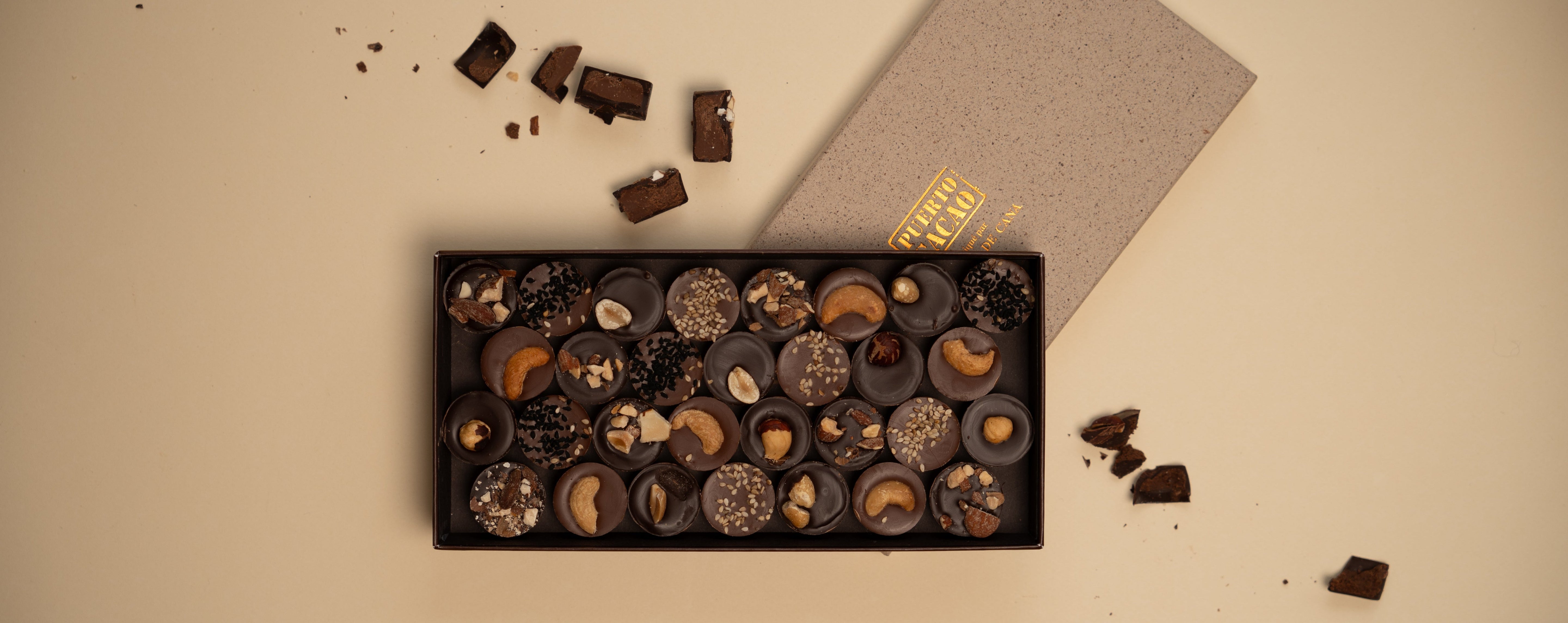 Assortiment de chocolats bio, équitables et solidaires