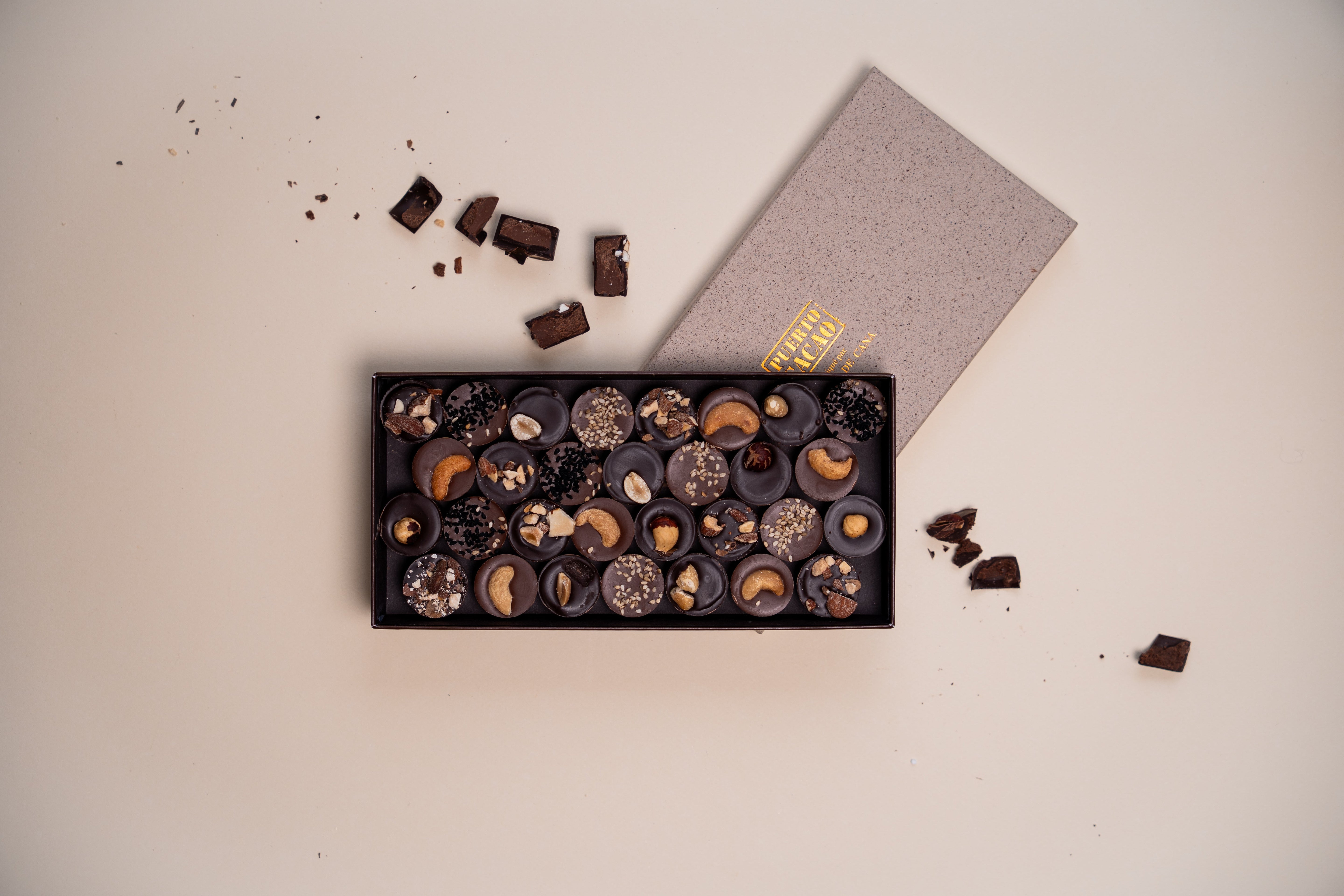 Assortiment de chocolats bio, équitables et solidaires