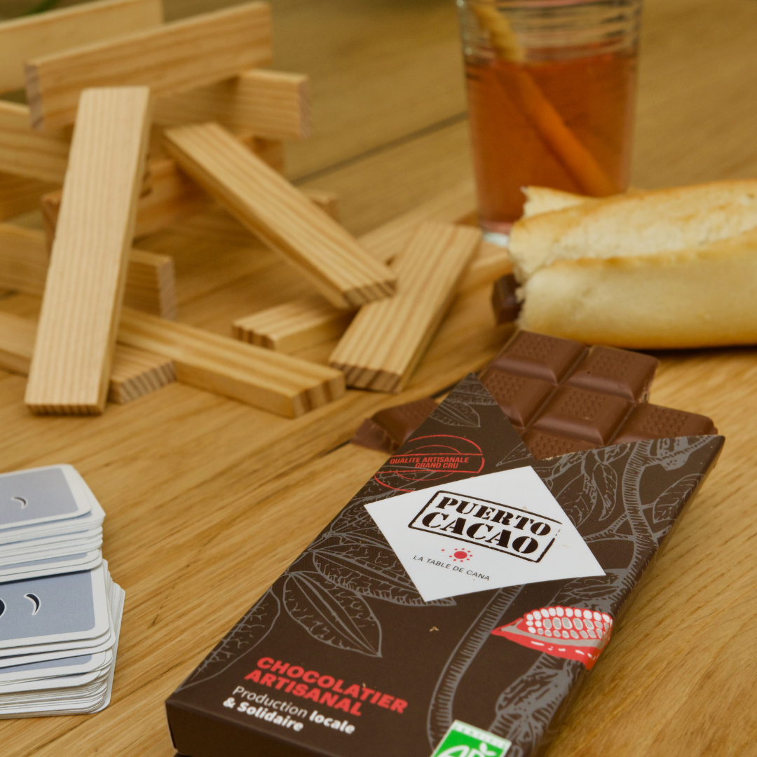 Tablette de chocolat au lait bio et équitable