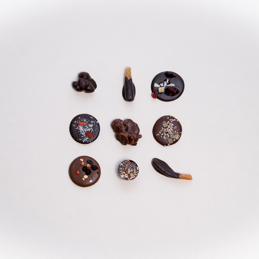 Mendiants 2 chocolats dans leur coffret kraft